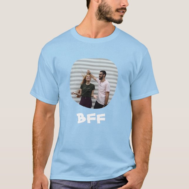 Camiseta Mejor Amigos para siempre BFF subir su foto cuadra (Anverso)
