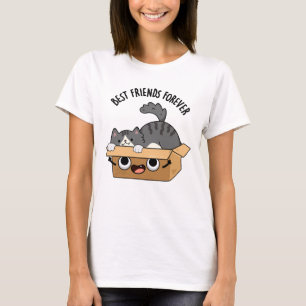 Camiseta Mejor Amigos Para Siempre Gracioso Cat Y Box Pun