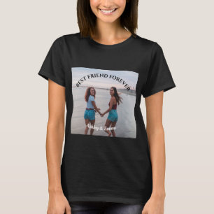 Camiseta Mejor Amigos por Siempre Personalizado Foto y Nomb