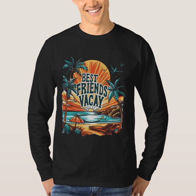 Camiseta Mejor Amigos Vacay Vacation Squad Group Cruise dos (Anverso)
