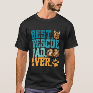 Camiseta Mejor Animal De Adopción Del Día Del Padre De Resc