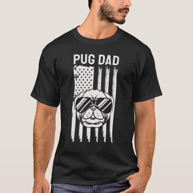Camiseta Mejor animal de pug Dad (Anverso)