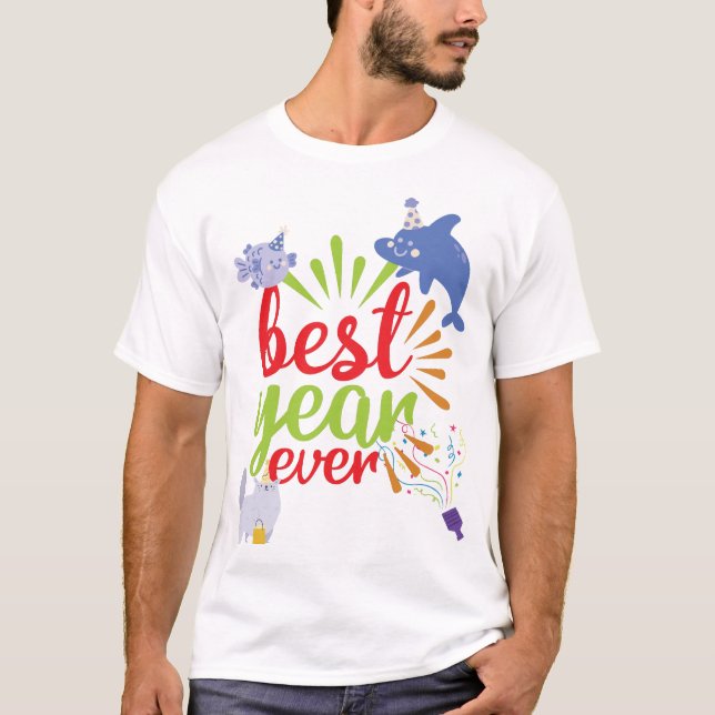 Camiseta Mejor Año de Animales Fiestas (Anverso)