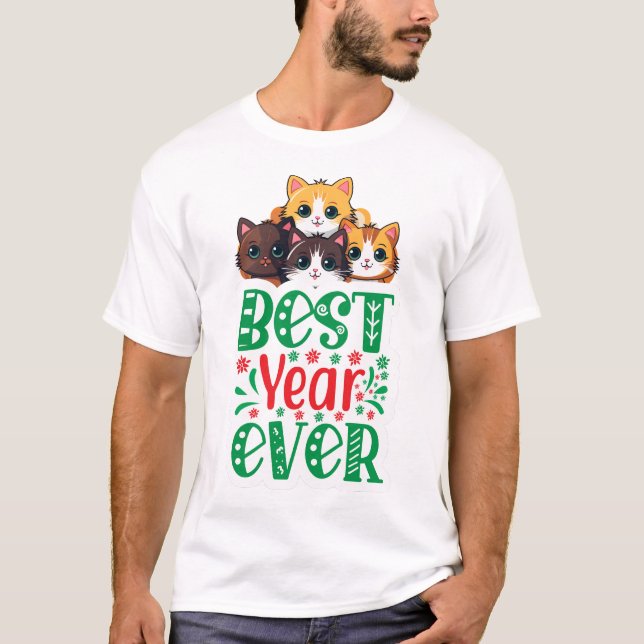 Camiseta Mejor año de gatos (Anverso)