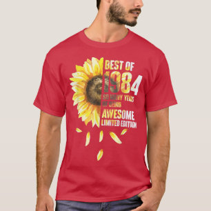 Camiseta Mejor Año De Nacimiento Del Girasol De 1984 