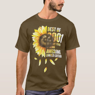 Camiseta Mejor Año De Nacimiento Del Sunflower 2001