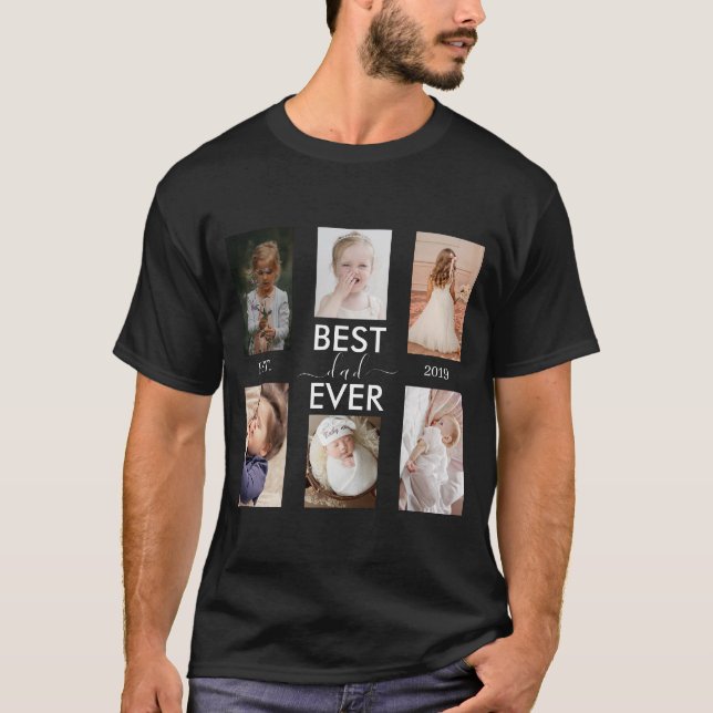 Camiseta Mejor año e imágenes del Personalizable de papá (Anverso)