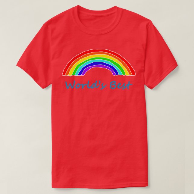 Camiseta Mejor Arcoiris del Mundo para el Día del Padre (Diseño del anverso)