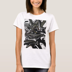 Camiseta Mejor arte abstracto en blanco y negro, pintura ab