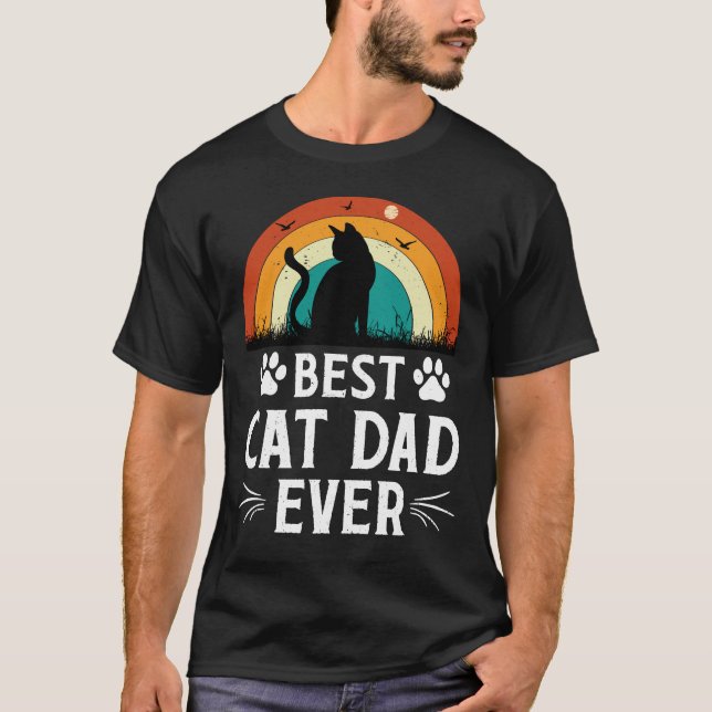 Camiseta Mejor arte digital de papá de gato (Anverso)