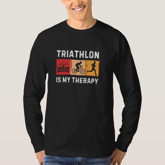 Camiseta Mejor Arte Triatlón Para Hombres Triatleta Deporte (Anverso)