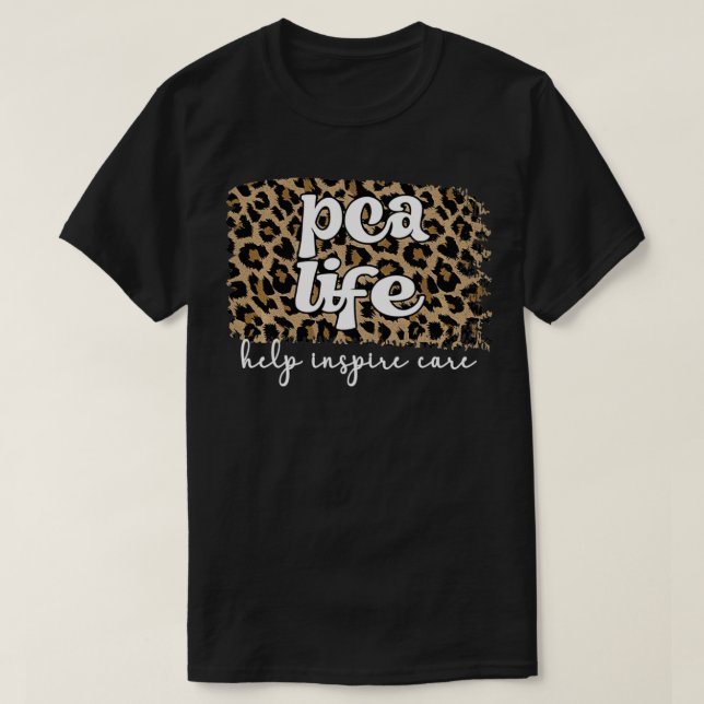 Camiseta Mejor asistente de atención al paciente de PCA Enf (Diseño del anverso)