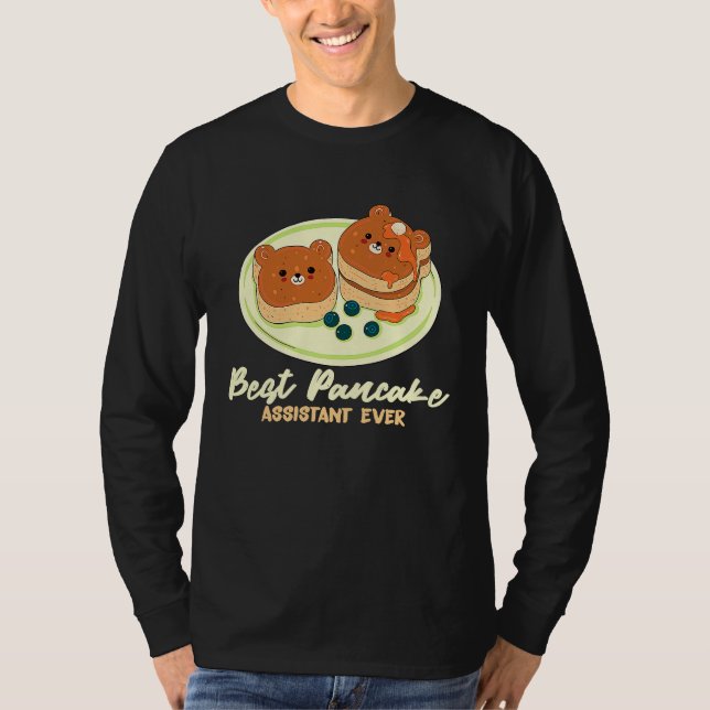 Camiseta Mejor Asistente de Panqueques para Desayuno Panque (Anverso)