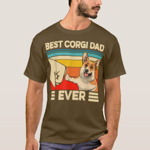 Camiseta Mejor atardecer de Corgi Dad Retro Vintage de los 