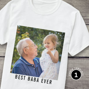Camiseta Mejor Baba Nunca Foto de Abuelo y Nieto