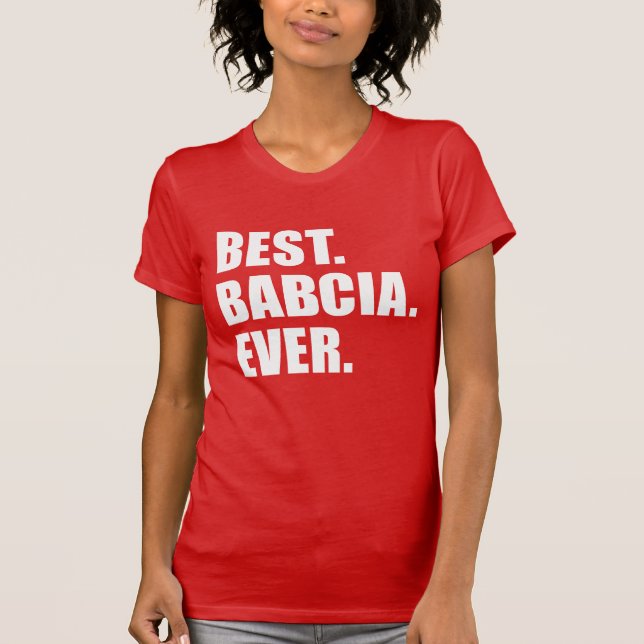 Camiseta Mejor Babcia del mundo Abuela polaca (Anverso)