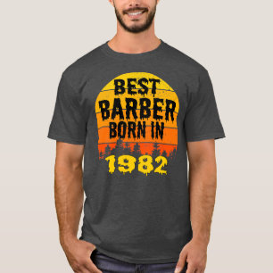 Camiseta Mejor Barber Nacido En La Vintage De Cumpleaños De