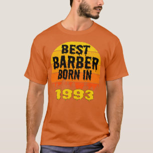 Camiseta Mejor Barber Nacido En La Vintage De Cumpleaños De