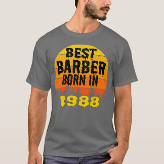 Camiseta Mejor Barber Nacido En La Vintage De Cumpleaños De