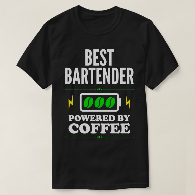 Camiseta Mejor Barman con Café para Barman (Diseño del anverso)