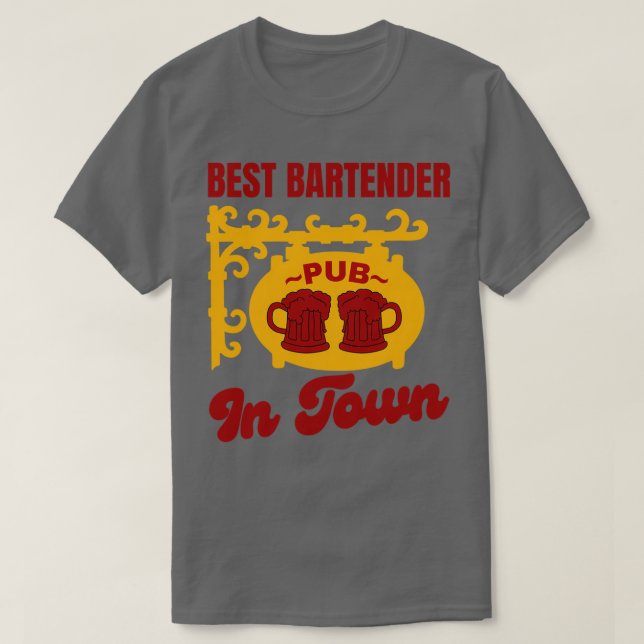 Camiseta Mejor Barman De La Ciudad (Diseño del anverso)