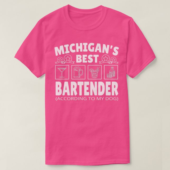 Camiseta Mejor Bartender Michigan (Diseño del anverso)