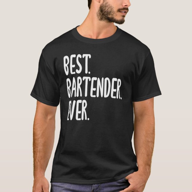 Camiseta Mejor Bartender siempre divertidísimo decir para B (Anverso)