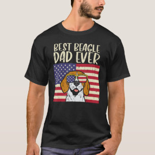 Camiseta Mejor Beagle Dad bandera de la historia del perro 