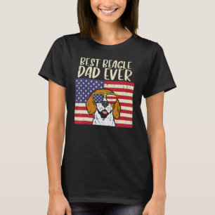 Camiseta Mejor Beagle Dad bandera de la historia del perro 