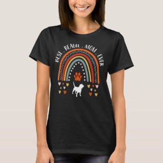 Camiseta Mejor Beagle Mamá De La Historia Cachorro Arcoiris