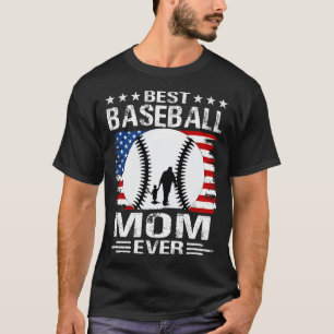 Camiseta Mejor Béisbol MOM Ever USA Bandera