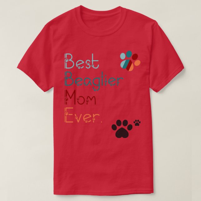 Camiseta MEJOR BENEFICIARIA MAMÁ QUE NUNCA te amo Beaglier  (Diseño del anverso)