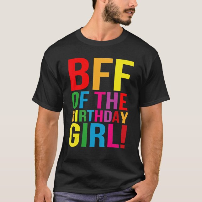Camiseta Mejor BFF de la Chica de Cumpleaños (Anverso)