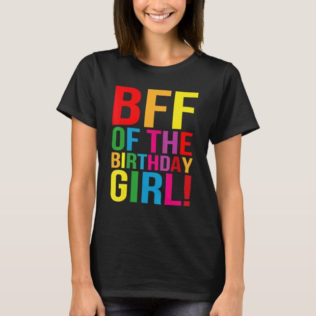 Camiseta Mejor BFF de la Chica de Cumpleaños (Anverso)