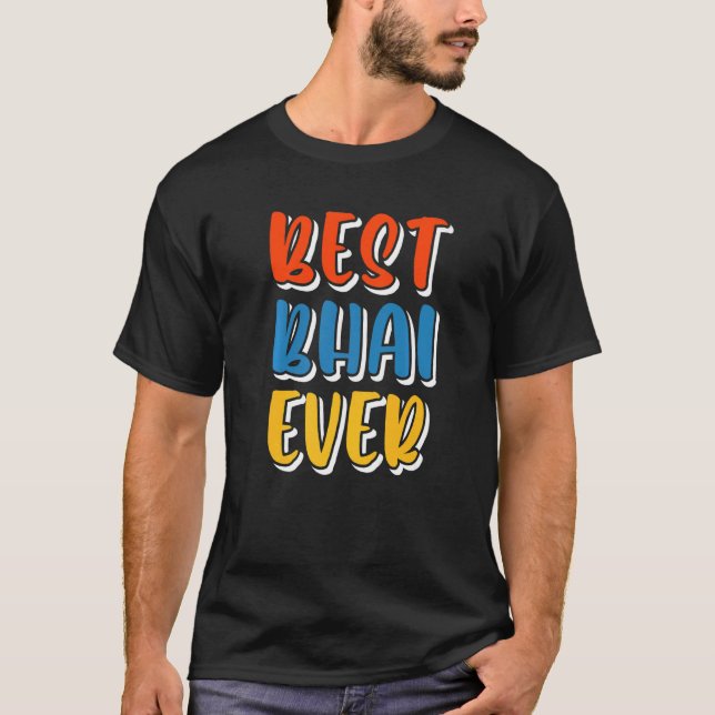 Camiseta Mejor Bhai Nunca Desi Punjabi Rakhi (Anverso)