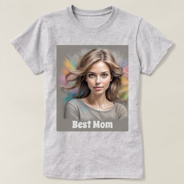 Camiseta Mejor boceto de mamá Pastel (Diseño del anverso)