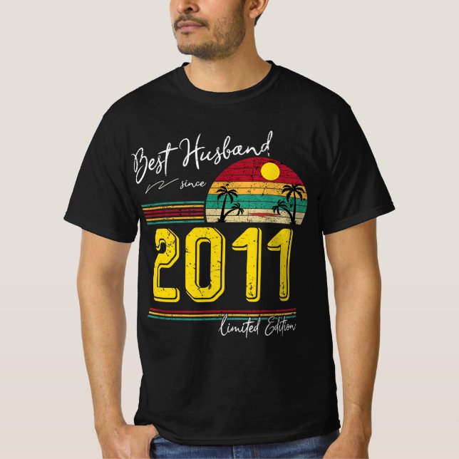 Camiseta Mejor Boda Husman Aniversario Regalos A Marido Sin (Anverso)