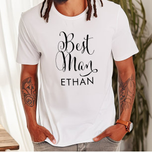 Camiseta Mejor Boda personalizado de escritura negra de hom