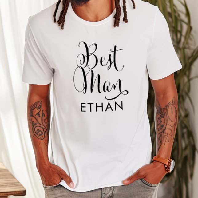 Camiseta Mejor Boda personalizado de escritura negra de hom (Subido por el creador)
