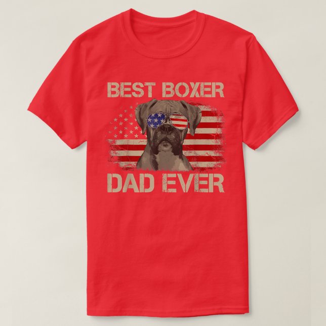 Camiseta Mejor Boer Dad Ever T Dog Lover American Flag Gift (Diseño del anverso)