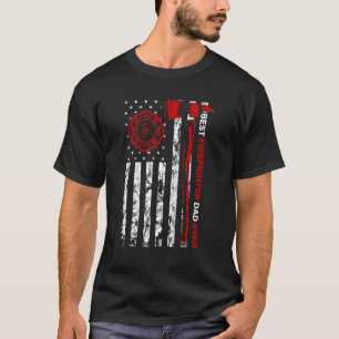 Camiseta Mejor bombero papá que nunca amante de la bandera 
