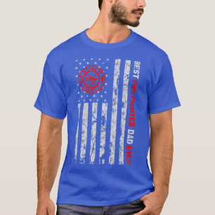 Camiseta Mejor bombero papá que nunca amante de la bandera