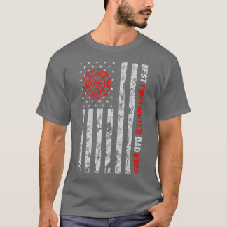 Camiseta Mejor bombero papá que nunca amante de la bandera
