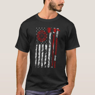 Camiseta Mejor bombero papá que nunca amante de la bandera