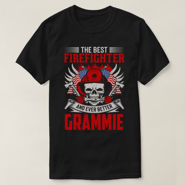 Camiseta Mejor Bombero Y Mejor GRAMIE (Diseño del anverso)