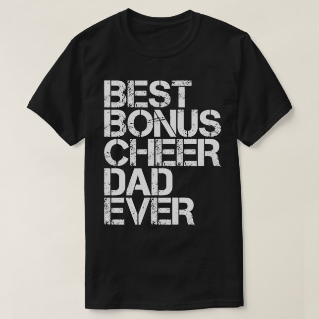Camiseta Mejor Bono Cheer Dad Papá Ever Cheerled Stepdad Vi (Diseño del anverso)