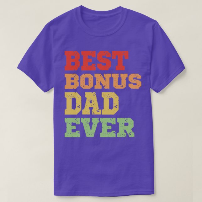 Camiseta Mejor Bono Papá Nunca Stepdad Distancia Retro Vint (Diseño del anverso)