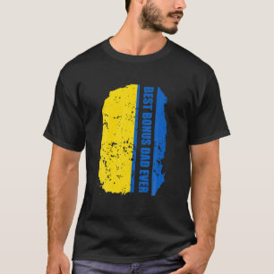 Camiseta Mejor Bonus-Dad-Ever Bandera Ucraniana T Padre