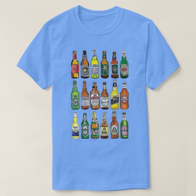 Camiseta Mejor Botellas de Cerveza T (Diseño del anverso)