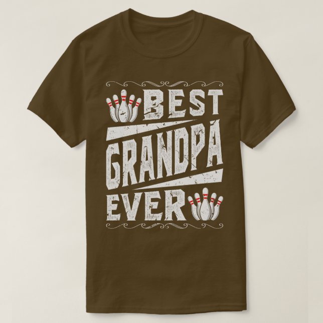 Camiseta Mejor Bowling del abuelo (Diseño del anverso)